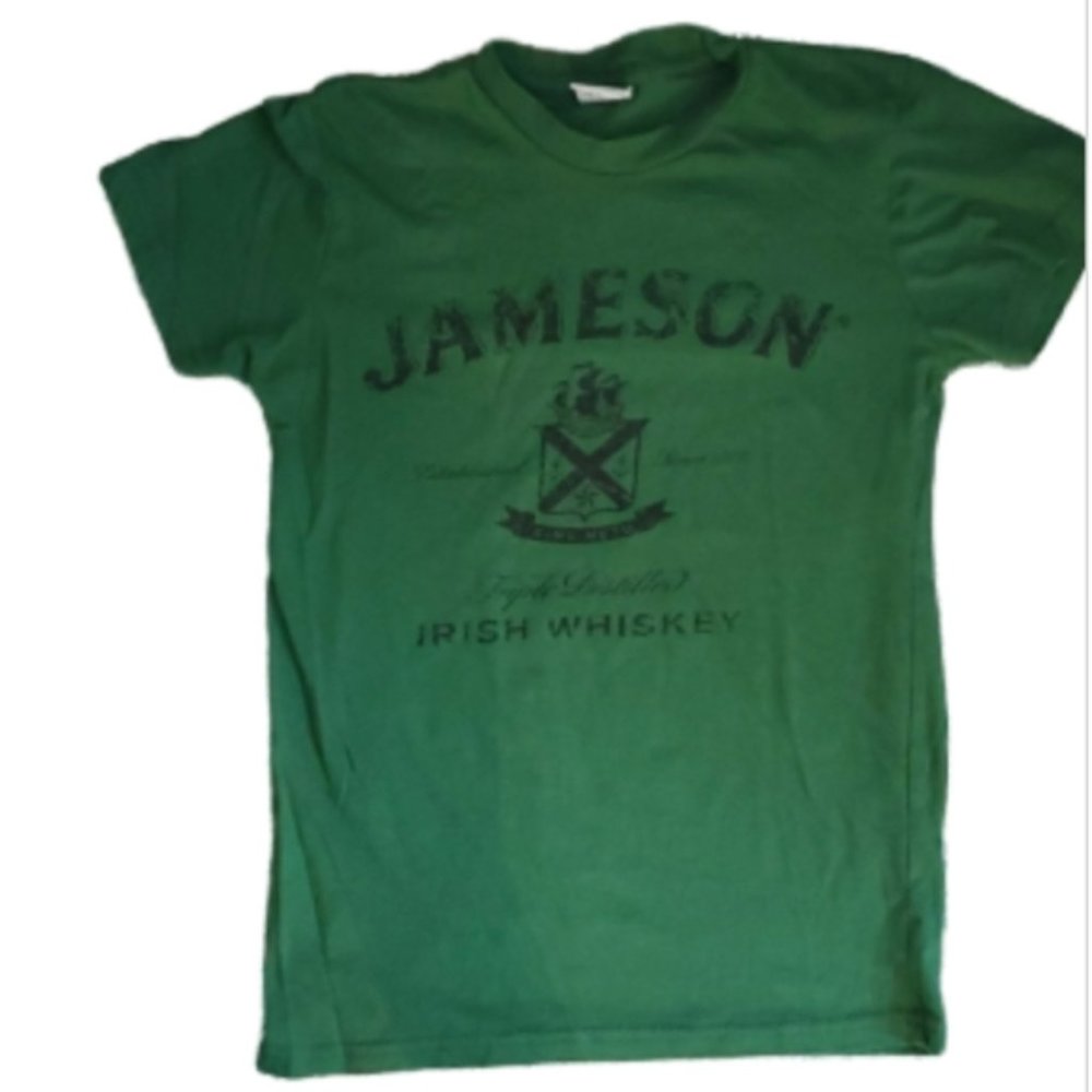 Jameson Irish Whiskey Green Crewneck Tee Sz L